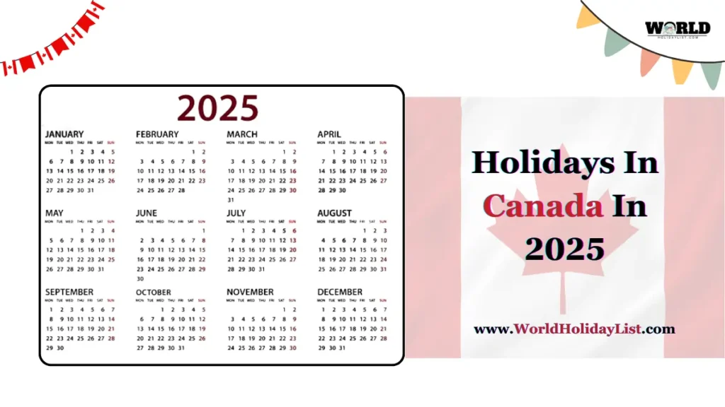 Holidays In Canada In 2025