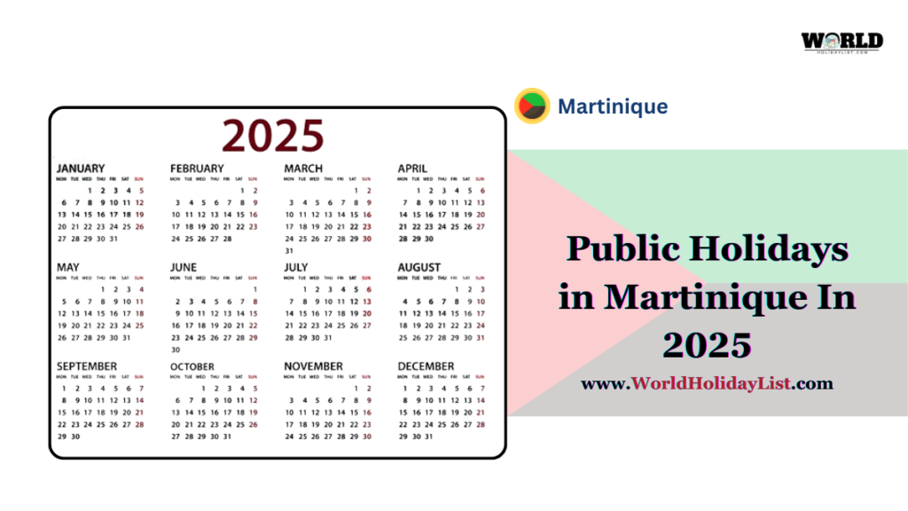 Public Holidays in Martinique In 2025