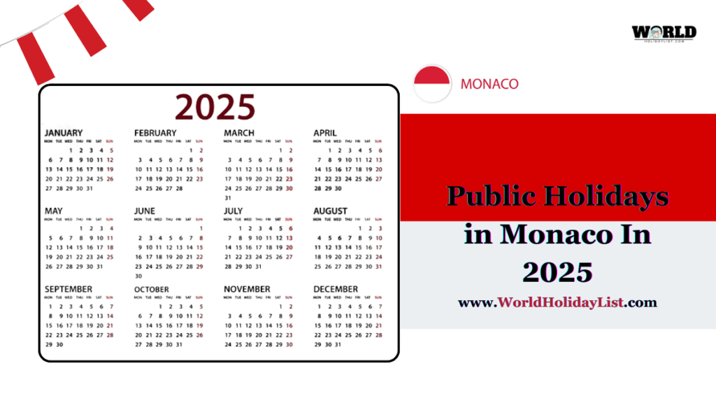 Public Holidays in Monaco In 2025