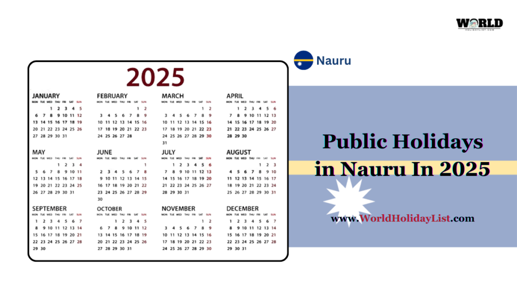 Public Holidays in Nauru In 2025