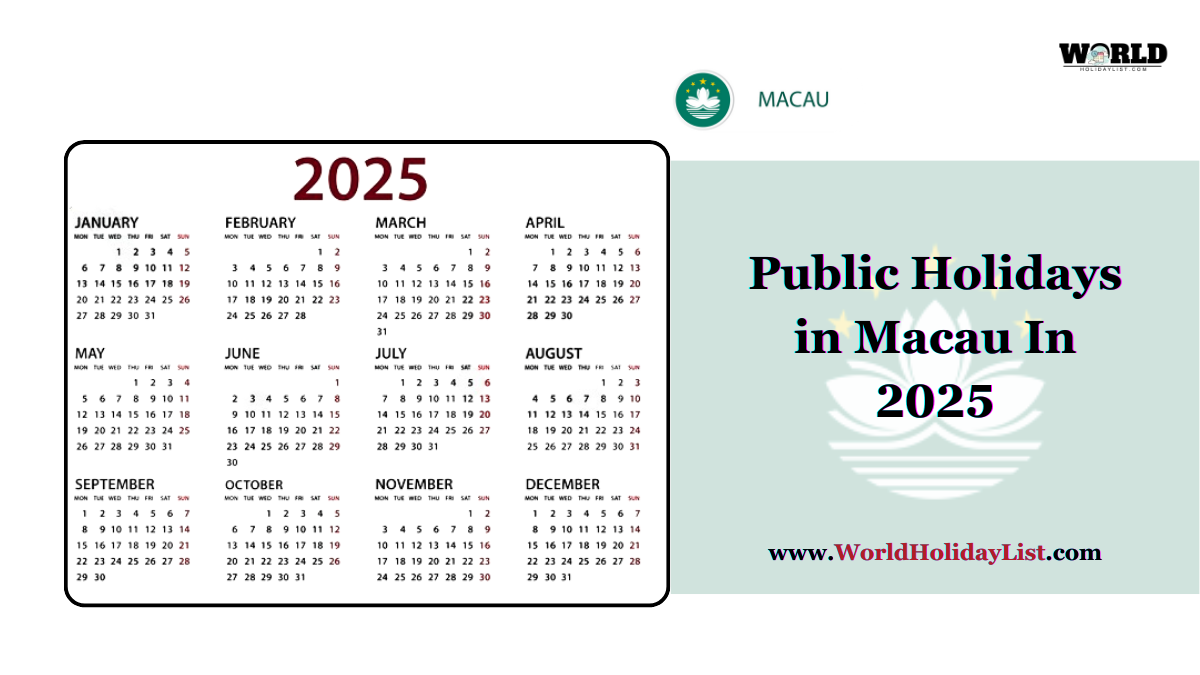 2025 And 2026 Macau Holiday Calendar - Lomasi Star