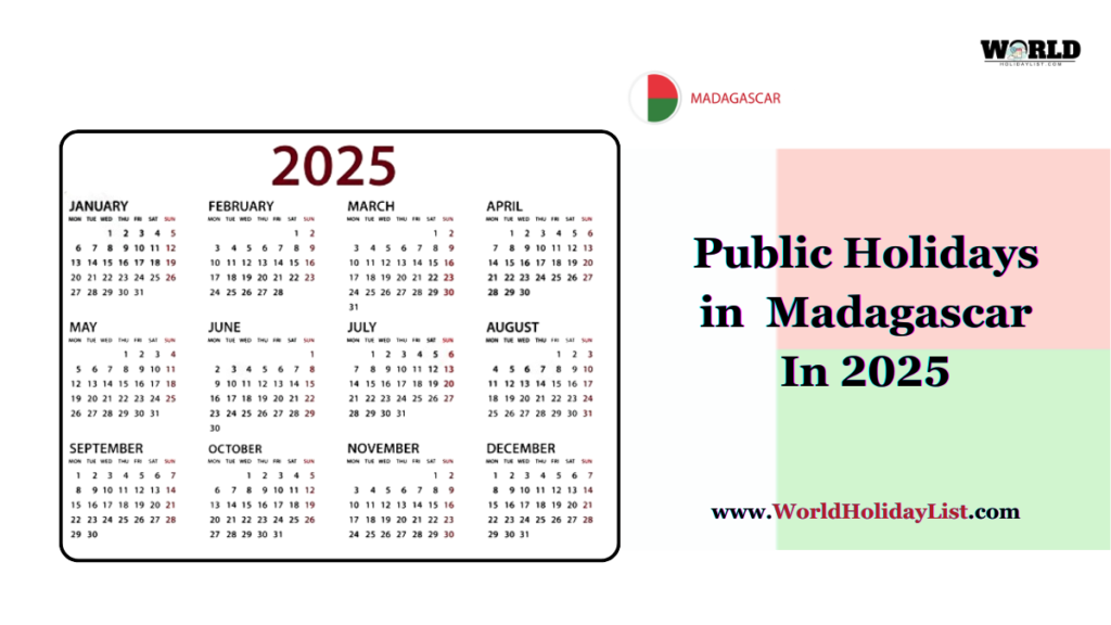 Public holidays in Madagascar in 2025