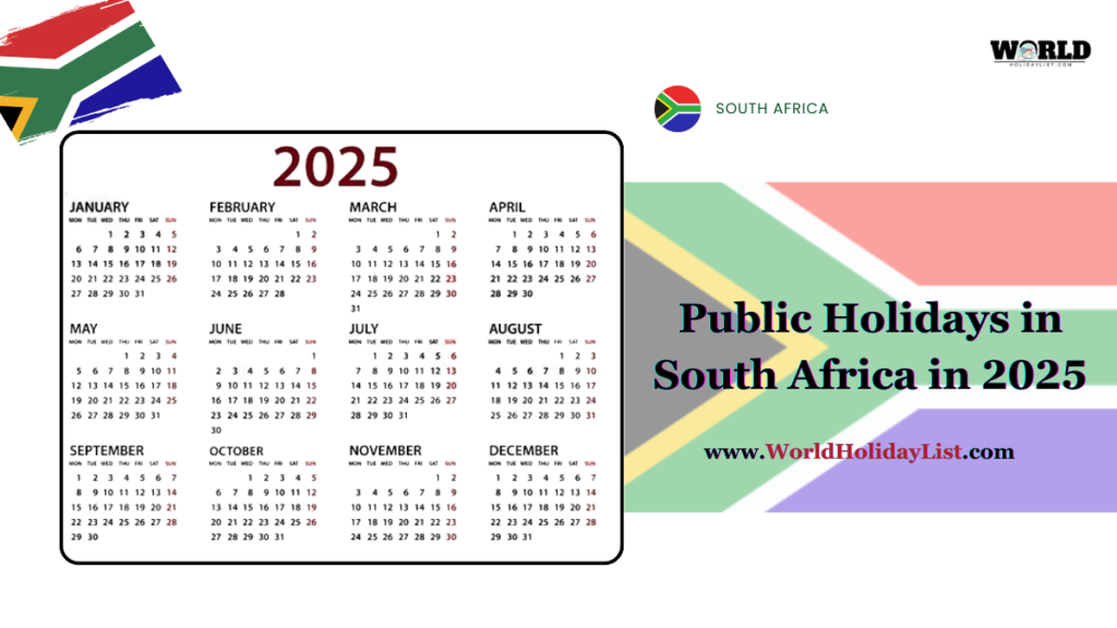 Public Holidays in South Africa in 2025